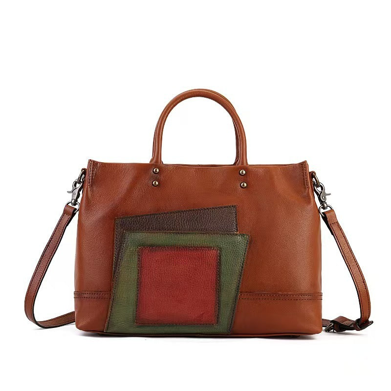 Artistic Patch Messenger Bag