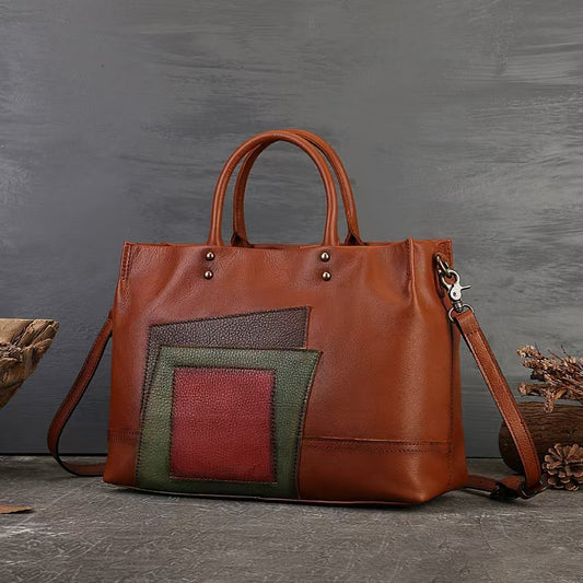 Artistic Patch Messenger Bag
