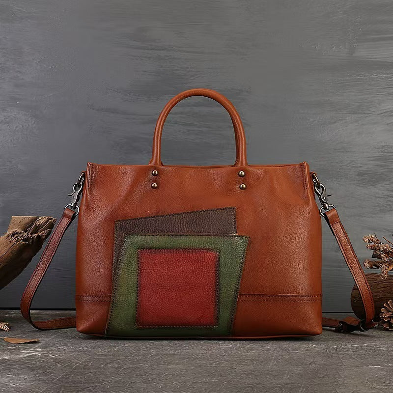 Artistic Patch Messenger Bag